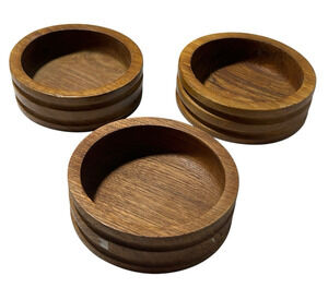 Vintage Teak Wood Mid-Century Salad Bowl Unique Shape Scandi Minimalist Boho MCM